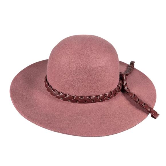American Girl Tenney Felted Wool Floppy Hat M/L Wide Brim Braided Band Retired - Picture 1 of 9